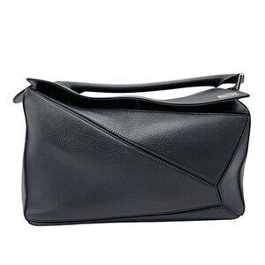 Loewe Puzzle Bag Black Silver Leather